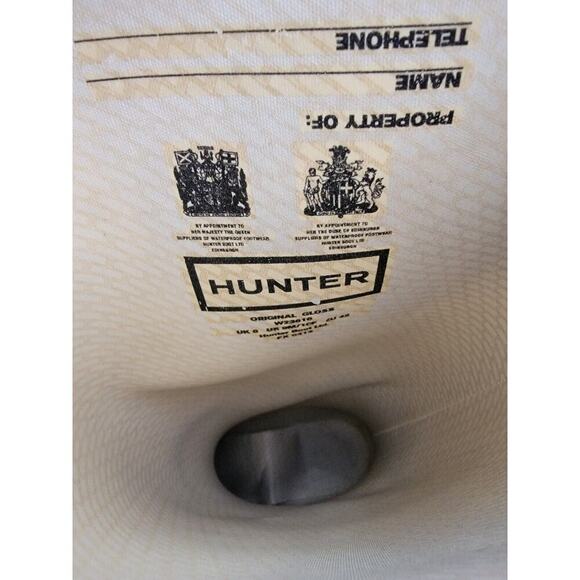 Hunter Boots Womens Size 10F Classic Original Tall Rain Black Gloss Wellies - Picture 11 of 12
